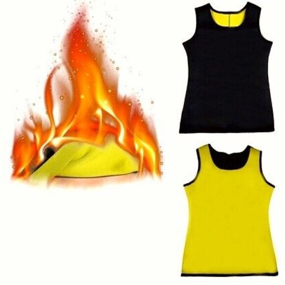 Sweat Top, Fitness Tank Top Workout Shaper Advanced Hot Top Wet Suit Top, S - Picture 3 of 3